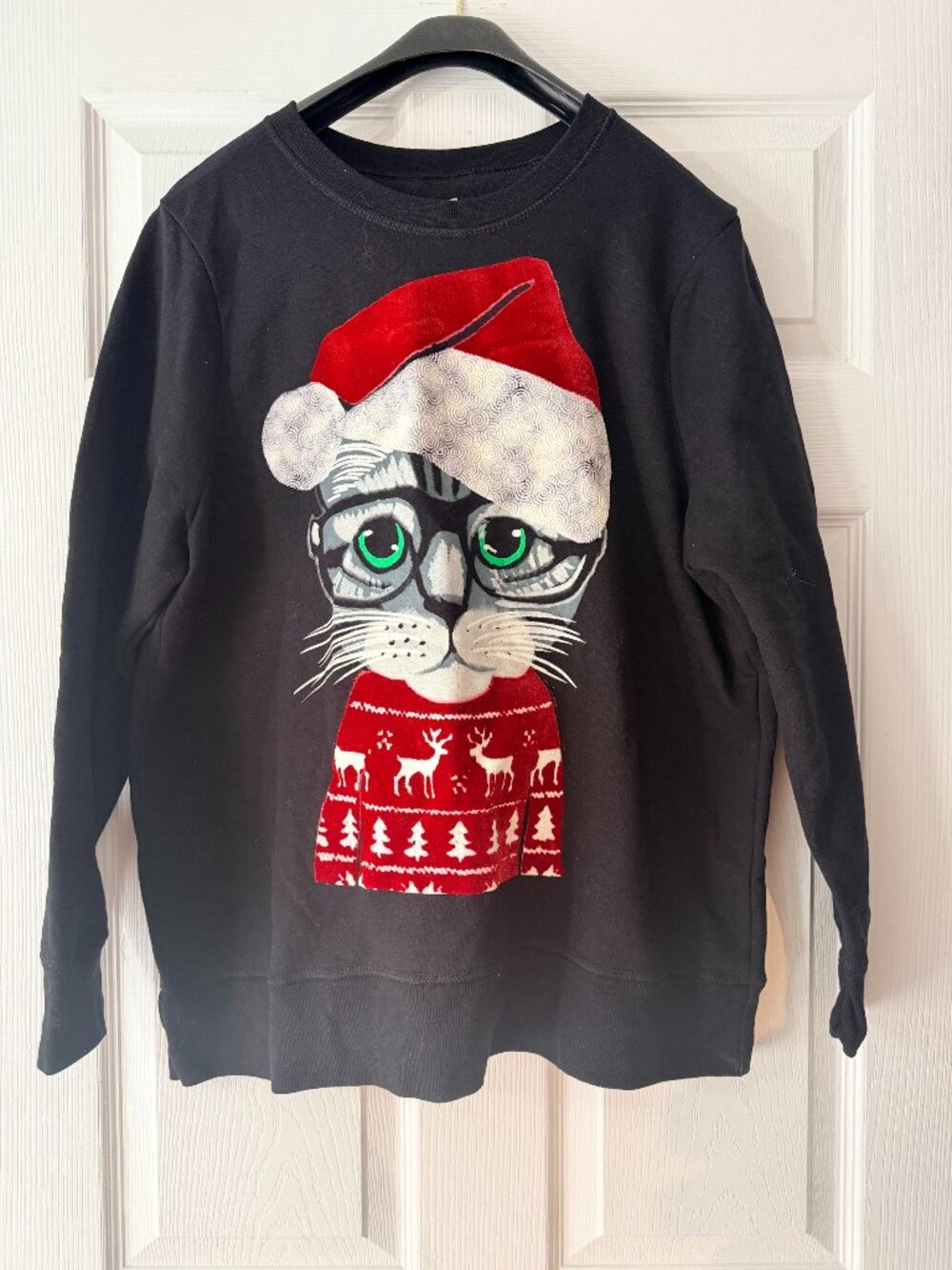 Just My Size Cat Christmas Sweatshirt – 1X (16W) – Never Worn